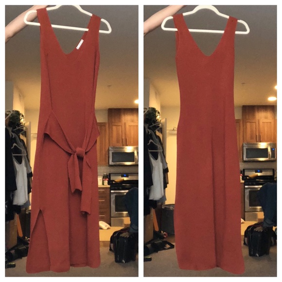 zara rust dress